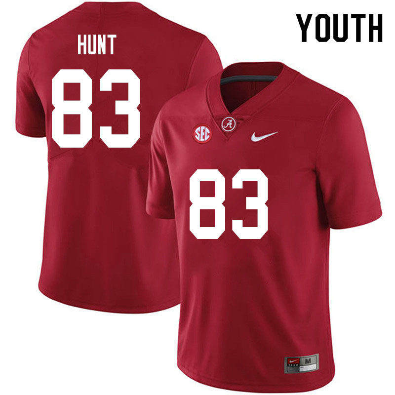 Alabama Crimson Tide Youth Richard Hunt #83 Crimson NCAA Nike Authentic Stitched 2020 College Football Jersey BC16Q44XF